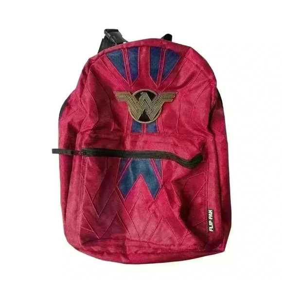 DC CARTOONS WONDER WOMAN FLIP PAK REVERSIBLE BACKPACK SIZE OS - Picture 7 of 10